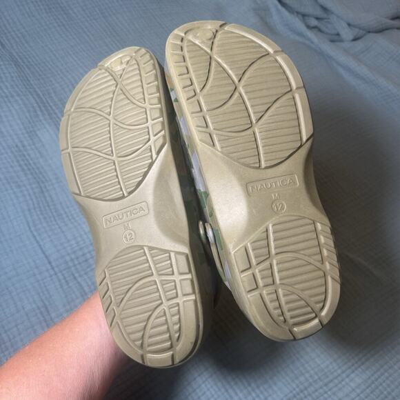 Nautica Rivers Edge Green Camo Clog Men's Size 12 Slide On Slipper Shoes - Picture 5 of 5